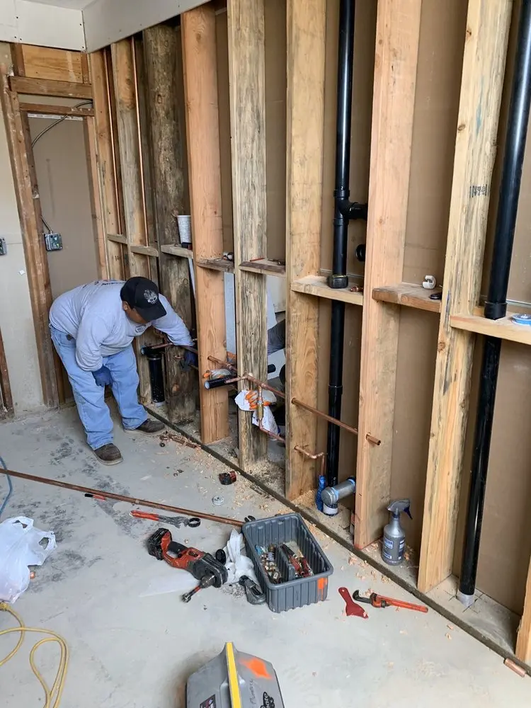 Commercial rough-in plumbing for Water Heater Replacement in Rivercrest Manor